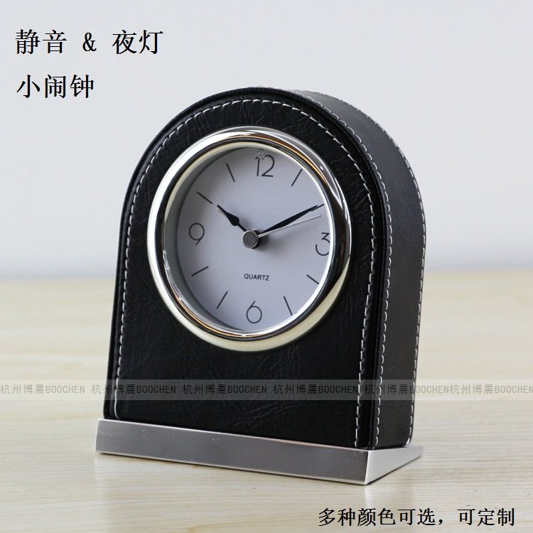 包邮新品酒店宾馆l客房静音夜灯闹铃床头小闹钟卧室简约学生小座