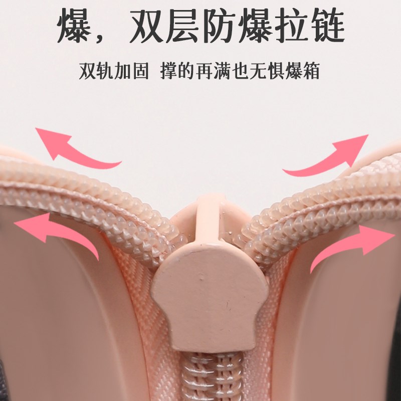 行李箱女双层防爆拉链纯PC密码箱26寸拉杆箱28寸新款学生旅行箱