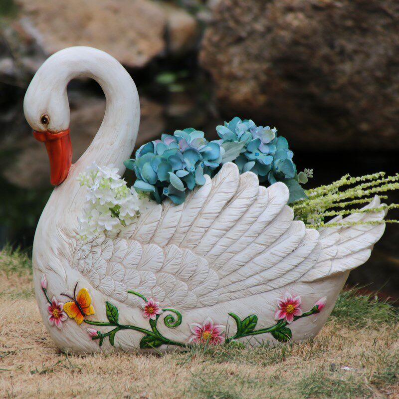 室外花盆花园装饰动物摆件落地户外庭院雕塑别墅雕像阳台布置造景