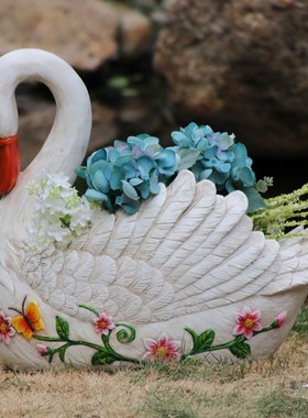 室外花盆花园装饰动物摆件落地户外庭院雕塑别墅雕像阳台布置造景