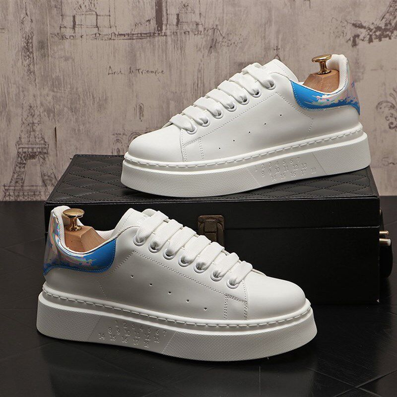 松糕鞋厚底男百搭小白鞋韩版拼色低帮运动鞋男增高鞋子潮流休闲鞋