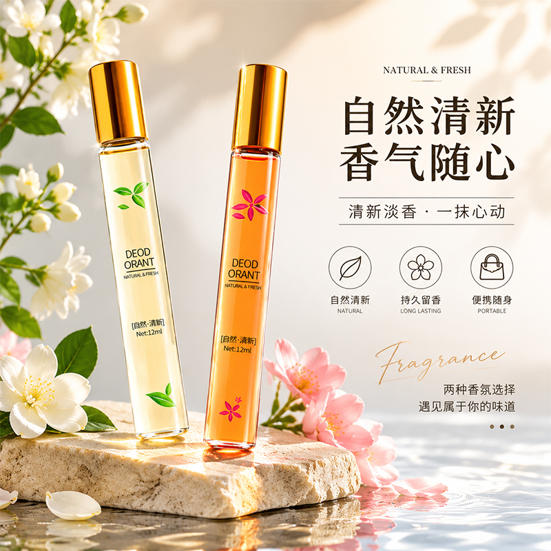 反转巴黎滚珠香水女士持久淡香留香去异味腋下走珠香体止汗液便携