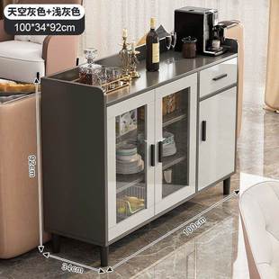 柜厨房橱柜储物柜 置轻奢餐边柜茶柜酒水柜物碗柜家用QQV客厅意式
