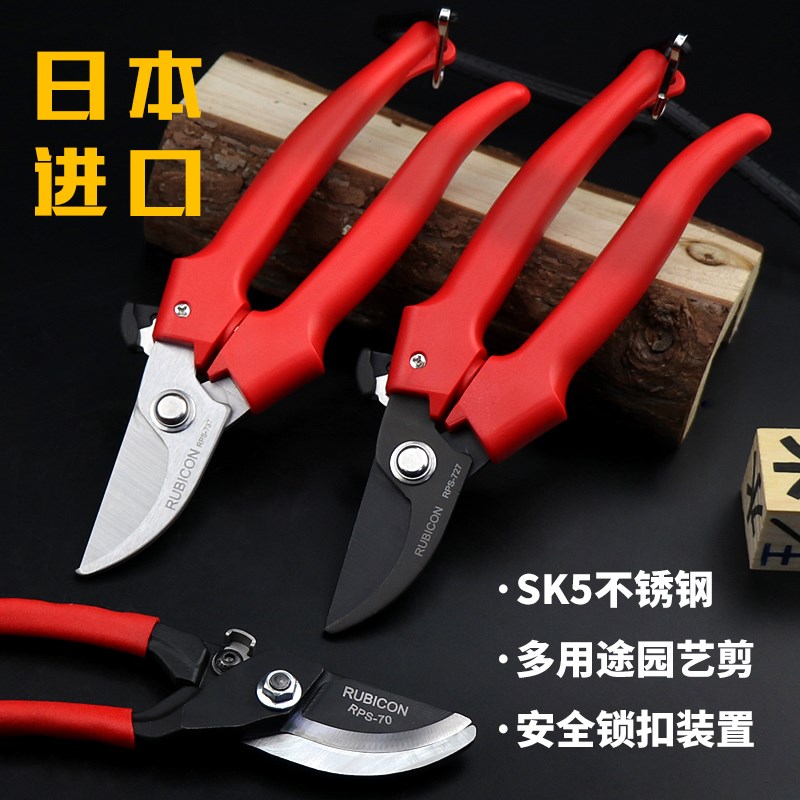日本进口果树修枝剪花艺花卉家用树枝剪园林花剪修剪园艺剪枝剪刀