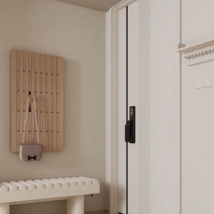 简约TBF木艺风挂衣上架钢架键衣帽架玄关挂衣区置琴物入户墙挂衣