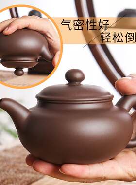 手把壶紫砂对嘴手拿小茶壶对嘴喝手工朱泥西施壶过滤冲泡茶壶陶瓷