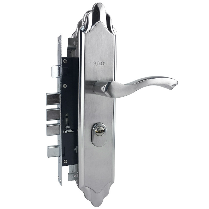 防盗门锁超C级套装天地锁大门锁大木门锁通用型锁具不锈钢把手