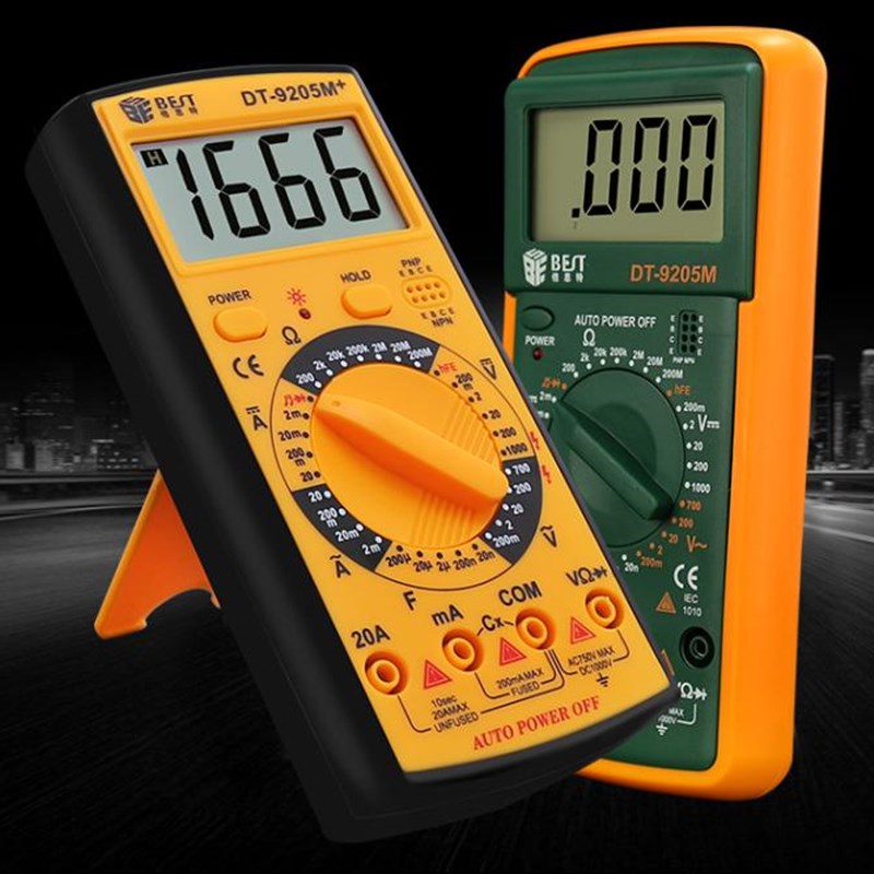BEST万用表数字高精度DT9205A仪表电工家电测量工具多量程大屏幕