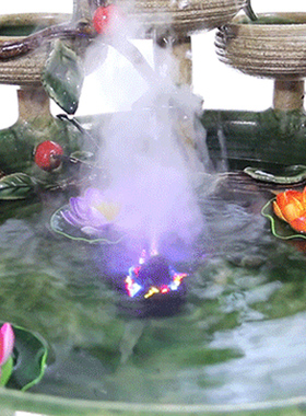 假山流水喷泉水幕墙加湿喷雾化器配件鱼池鱼缸景风水轮摆件造雾器