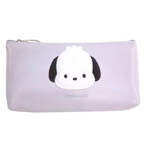 帕恰狗 皮质扁平笔袋 (紫大头款)