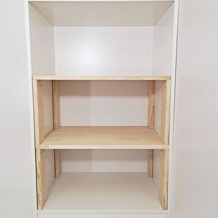 定制衣柜子分层衣帽整理隔板原木色书架桌面收纳免打孔客厅置物架