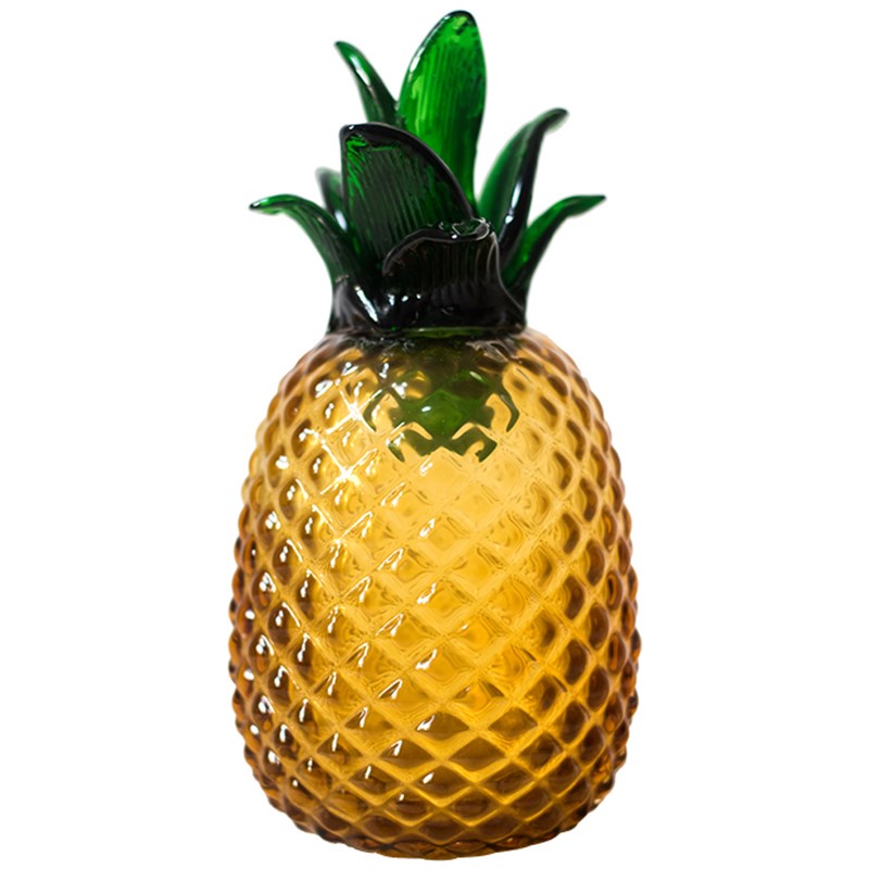 掬涵 玻璃菠萝凤梨 手工吹制拉制工艺品装P饰摆件艺术美式礼物
