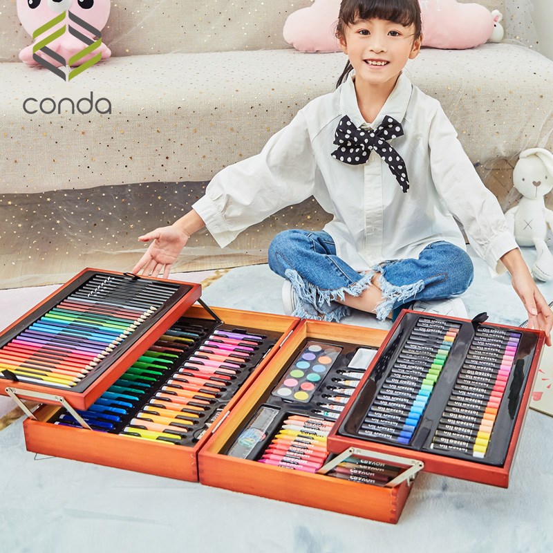 儿童水彩笔画画工具套装小学生36色礼盒初学者手绘彩色笔可水洗24