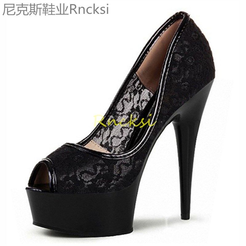 裸色高跟鞋女细跟漏趾2024年新款春秋鱼嘴黑色夏气质少女网红单鞋,女鞋,浅口单鞋,淘宝优惠券,粉丝福利购,淘宝优惠卷