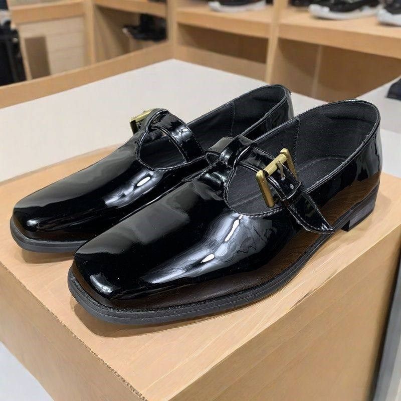 2024春秋款平底浅口方头英伦百搭皮鞋商场撤柜玛丽珍鞋女漆皮单鞋,女鞋,玛丽珍鞋,淘宝优惠券,粉丝福利购,淘宝优惠卷