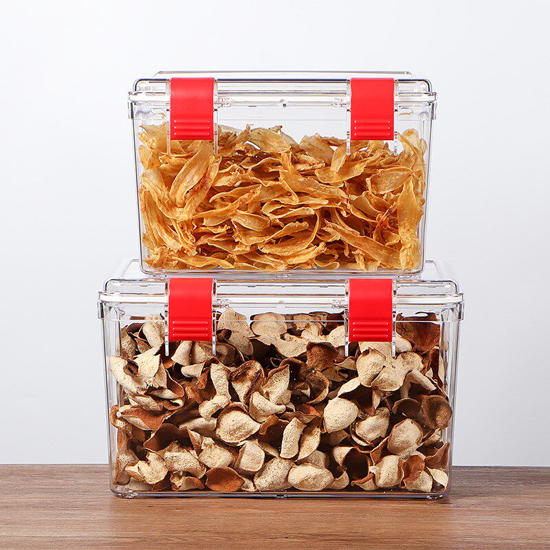 食品密封箱d防潮透明干货茶叶陈皮储存罐大号PC海参药材花胶收纳
