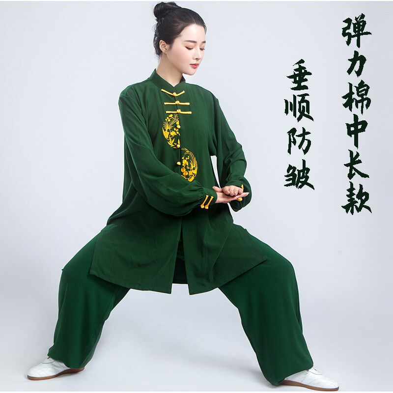 喜鹊图高端武术太极服男女太v极拳练功服新款2024年春秋八段锦服