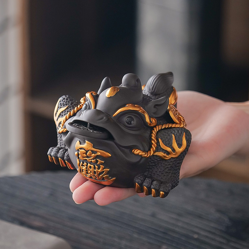 紫砂金蟾茶宠摆件精品可养茶桌茶台摆件饰品高档招财进宝蟾蜍茶具,餐饮具,茶宠摆件,淘宝优惠券,粉丝福利购,淘宝优惠卷