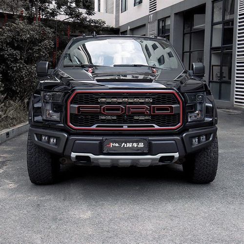 九候适用于 于17-19款猛禽 F150改装车身机盖个性贴纸中网圈红色