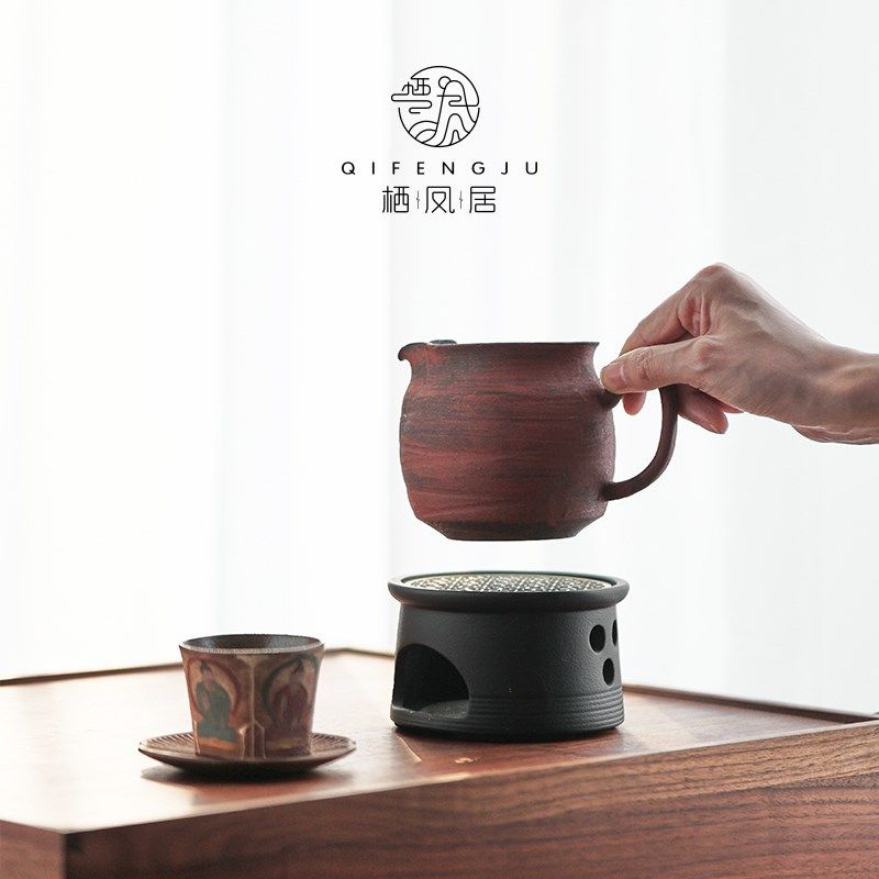 栖凤居大号陶泥公道杯电陶炉明火喝茶煮水陶壶秋冬围炉煮茶匀杯