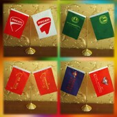 金属水晶型会议办公室桌旗座红旗国旗党旗架旗