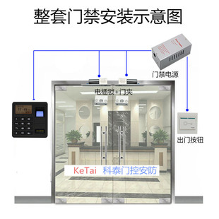 盒指纹门禁玻璃门刷卡指纹门禁密码器磁力锁电插锁I门禁系统