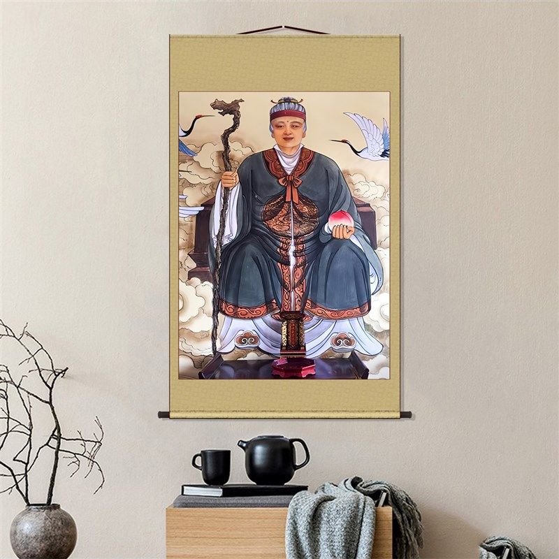 黑老画像胡老太君挂画黑妈妈东北出马客厅堂口供奉装饰卷轴画,家居饰品,国画,淘宝优惠券,粉丝福利购,淘宝优惠卷