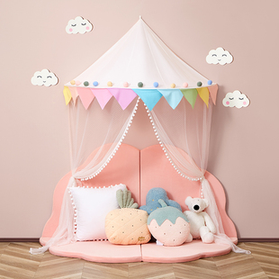 儿童帐篷室内公房壁挂床头装饰床幔读书角挂账男女孩游戏屋