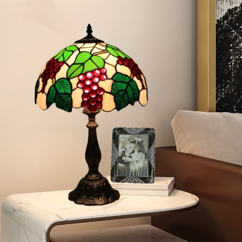 乐艺蒂凡尼台灯复古卧室床头灯田园创意客厅酒吧民宿装饰台灯,家装灯饰光源,装饰台灯,淘宝优惠券,粉丝福利购,淘宝优惠卷