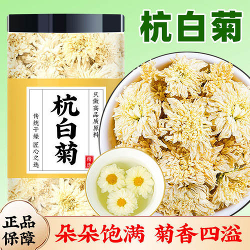 正宗桐乡杭白菊官方旗舰店正品白菊花特级菊花茶中药材的商用新花