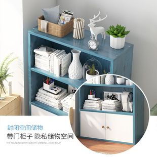 书架置物架落地简约客厅学生书柜多层收纳层架简易家用省空间小柜