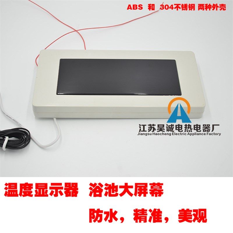 泳池水温表挂壁样式 浴池浴室会所温度显示器大屏幕LCD数显