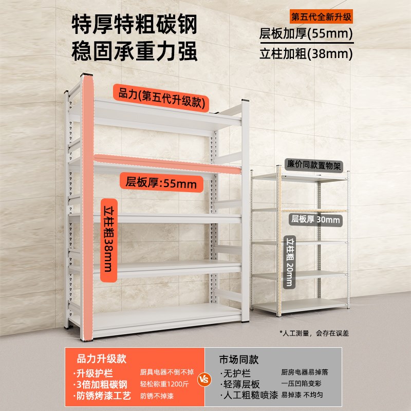 厨房置物架多层微波炉锅具储物架家用落地碗架角落调料品收纳架子