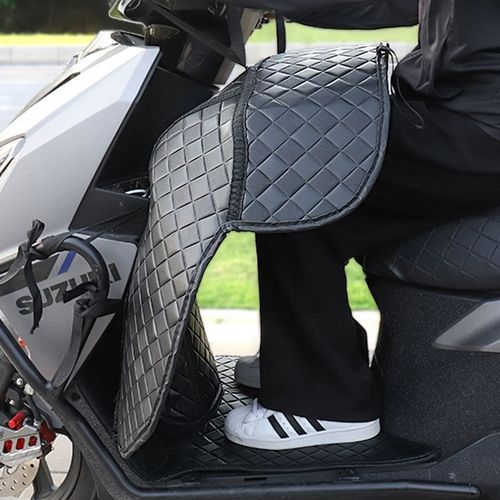 摩托车腿部挡风铃木UY125改装冬季挡风一体全包围脚垫防水保暖