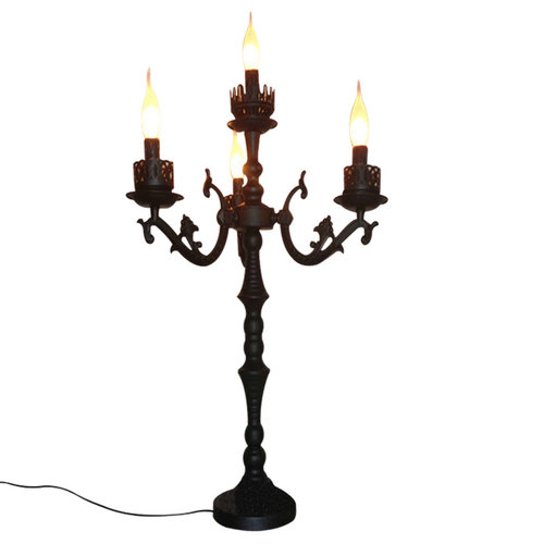 蜡烛台灯欧式客厅摆件美式卧室床头书桌餐桌浪漫蜡烛插电婚庆台灯