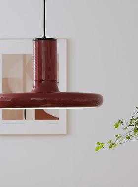 复古北欧ufo红色飞盘吊灯客厅餐厅彩色Vintage中古60年代吧台灯