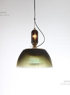 小众设计感吊灯文艺复古卧室灯绿玻璃灯茶房书房餐厅阳台意式吊灯