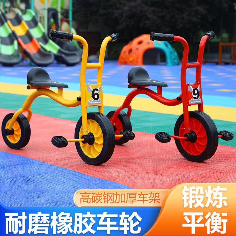 幼儿园三轮车2-10岁可带人儿童滑板脚踏车幼教专用双人潮童款