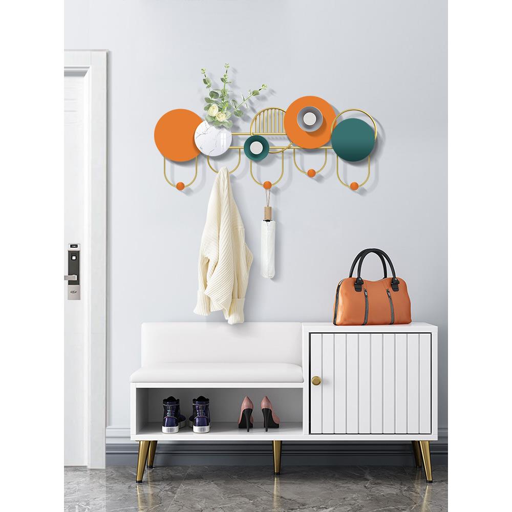 入户玄关挂衣钩壁挂墙壁创意衣帽钩挂衣架进门挂钩上墙打孔挂衣服