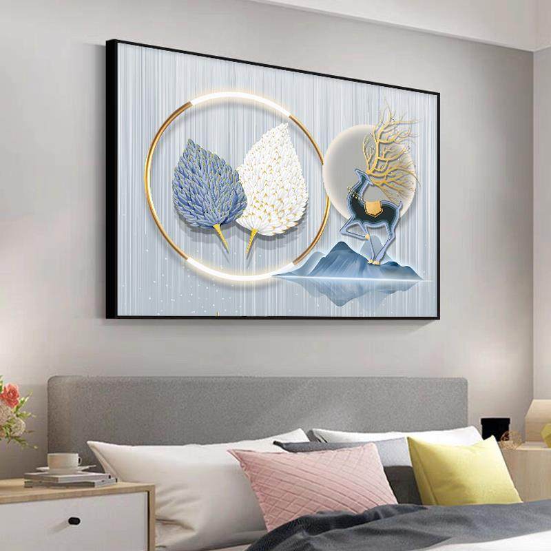 ≈轻奢卧室床头装饰画客厅餐厅感挂画现代简约墙面房间主卧