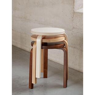 fcArtekStool60凳子单椅椅子北欧经典设计阿尔瓦阿尔托原木