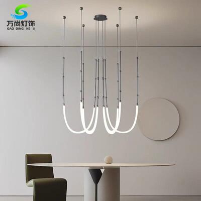 客厅吊灯意大利Karman设计师loft别墅楼梯间极简样板房挑空餐厅灯