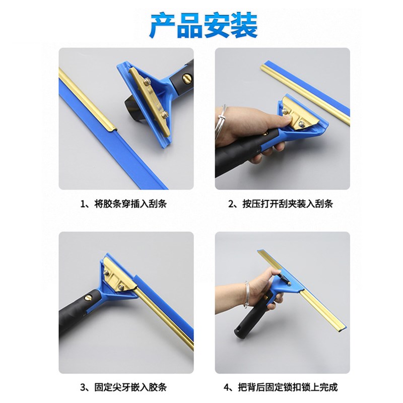 擦玻璃神器纯铜玻璃刮刀擦窗万向刮水器伸缩杆保洁专用刮子刮桌面