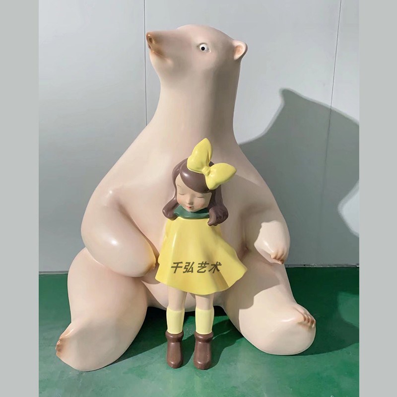 玻璃钢主题IP形象吉祥大型卡通人物雕塑商场门店美陈公仔摆件