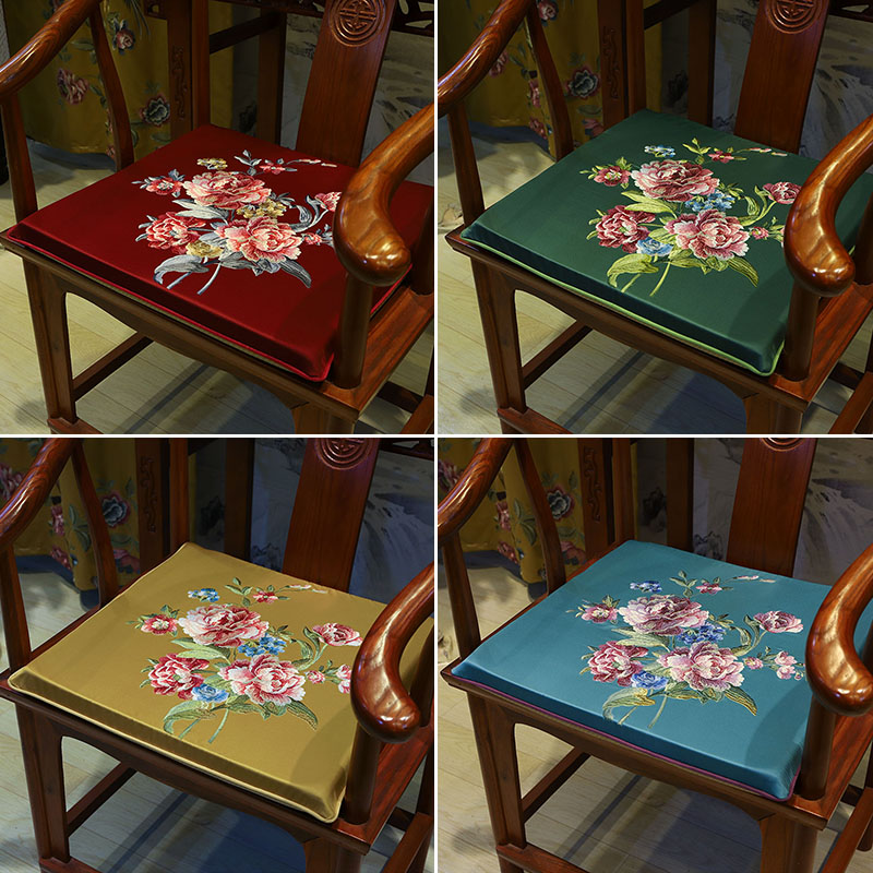 中式古典家具圈椅太师椅官帽椅垫子红木沙发坐垫椅子防滑海绵椅垫