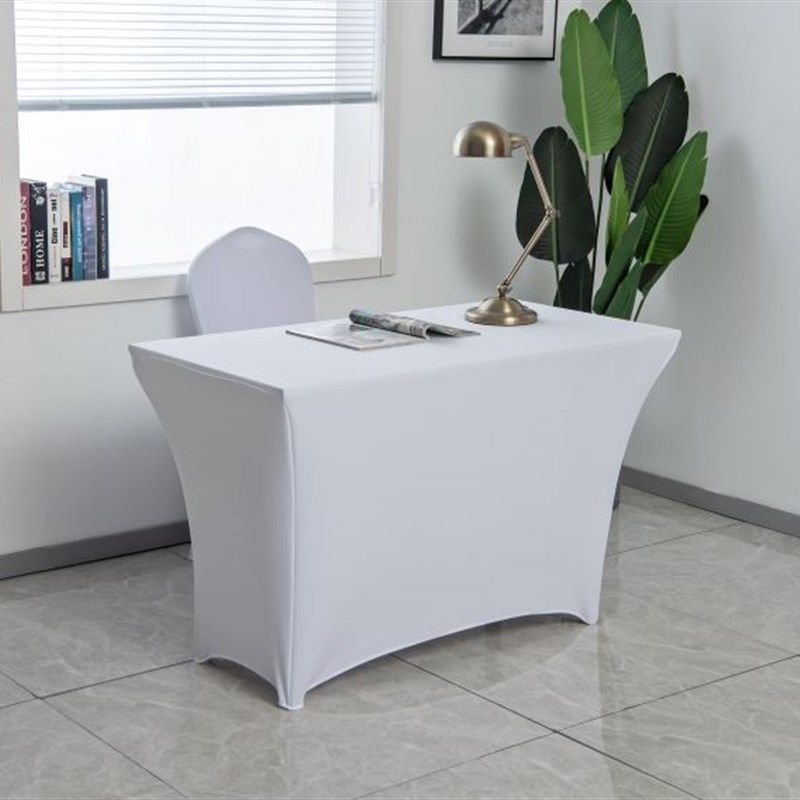 300克特厚弹力长方形桌套罩会展宴会签到弹力长条桌桌布套不透光