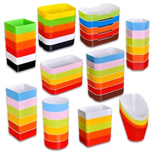 10个装密胺火锅店串串香仿瓷长方形双I色商用配菜自助烤肉盘子餐