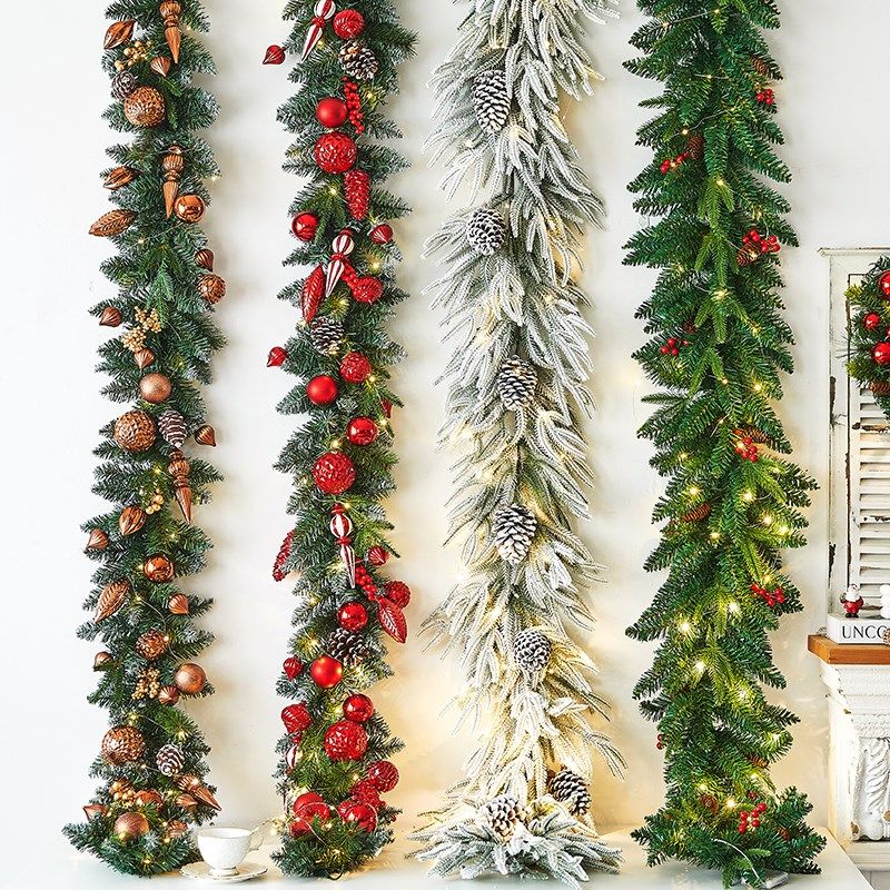 圣诞节装饰品植绒PE仿真加密藤条花环挂饰酒店栏杆扶手橱窗门挂,节庆用品/礼品,圣诞装饰品,淘宝优惠券,粉丝福利购,淘宝优惠卷