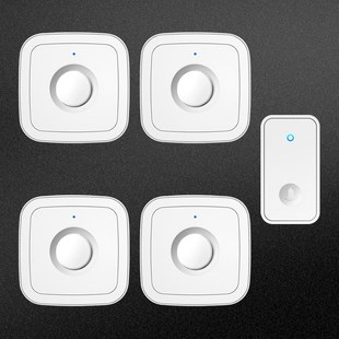 自发电门铃无线家用远距离门铃一拖四H不用电池老人呼叫器按钮防