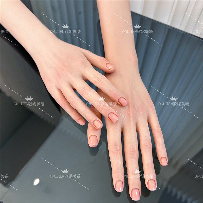 美甲手模矽胶手模美甲练习彷真手模骨骼造型O美甲假手模具珠宝道